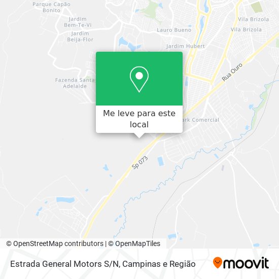 Estrada General Motors S/N mapa