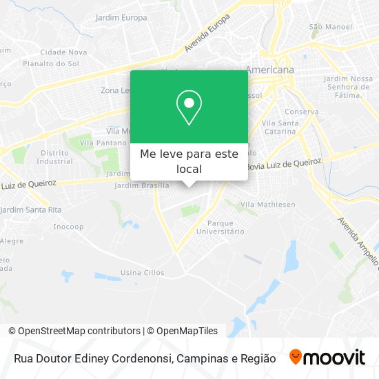 Rua Doutor Ediney Cordenonsi mapa