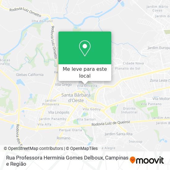 Rua Professora Hermínia Gomes Delboux mapa