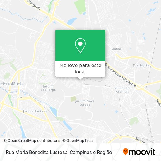 Rua Maria Benedita Lustosa mapa