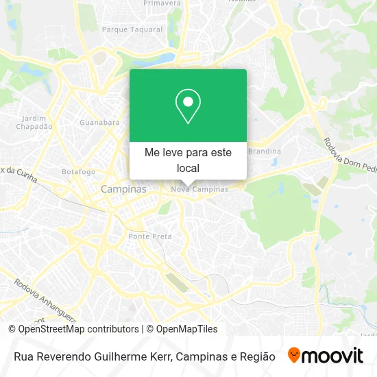 Rua Reverendo Guilherme Kerr mapa