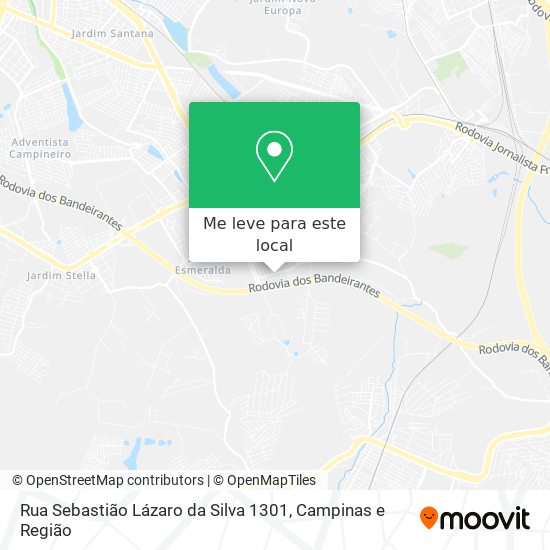 Rua Sebastião Lázaro da Silva 1301 mapa