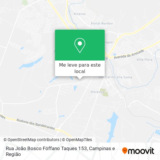 Rua João Bosco Fóffano Taques 153 mapa