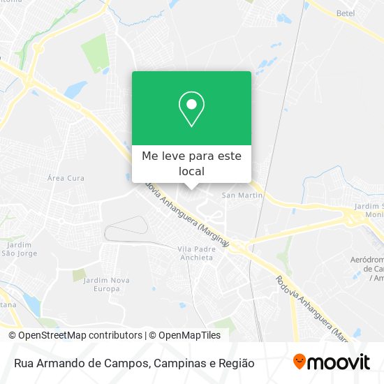 Rua Armando de Campos mapa