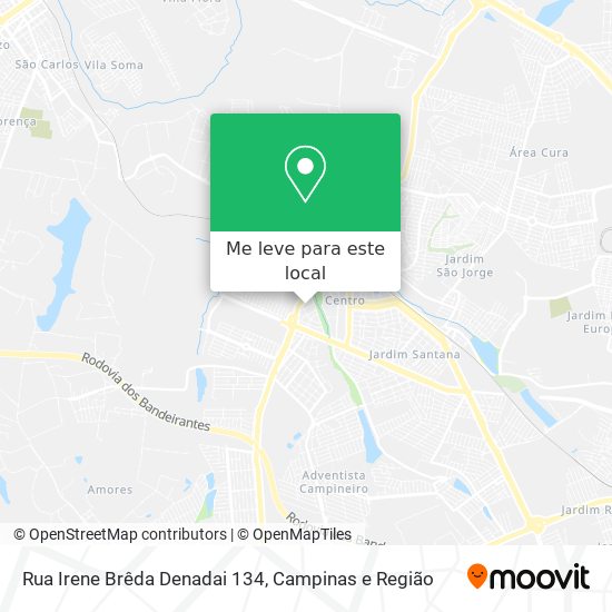 Rua Irene Brêda Denadai 134 mapa