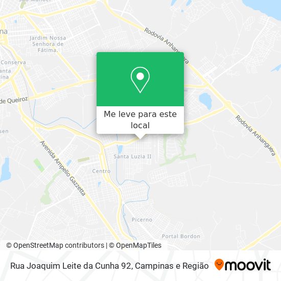Rua Joaquim Leite da Cunha 92 mapa