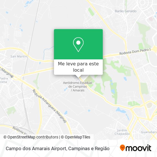 Campo dos Amarais Airport mapa