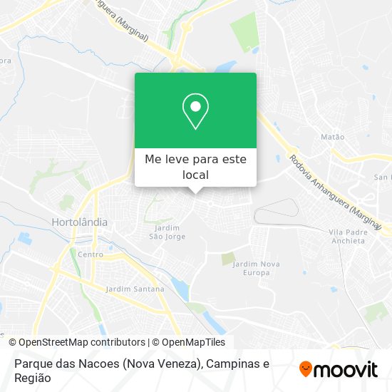 Parque das Nacoes (Nova Veneza) mapa