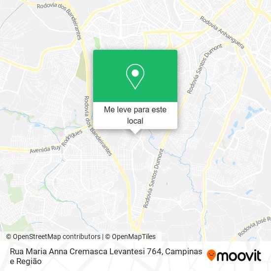 Rua Maria Anna Cremasca Levantesi 764 mapa