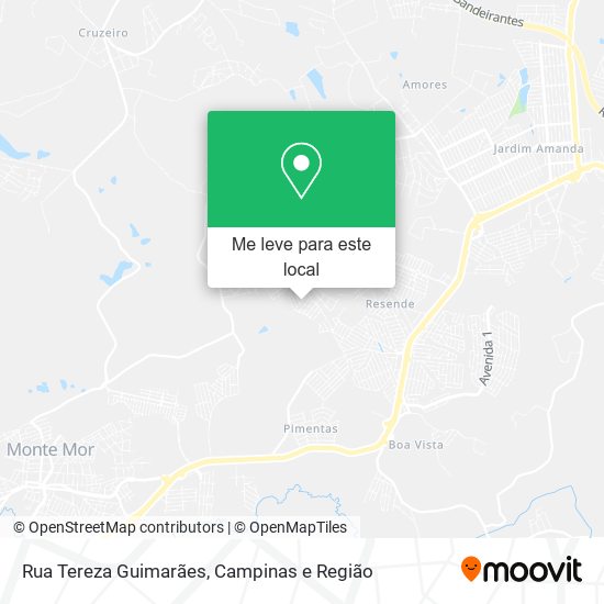 Rua Tereza Guimarães mapa