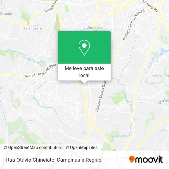 Rua Otávio Chinelato mapa