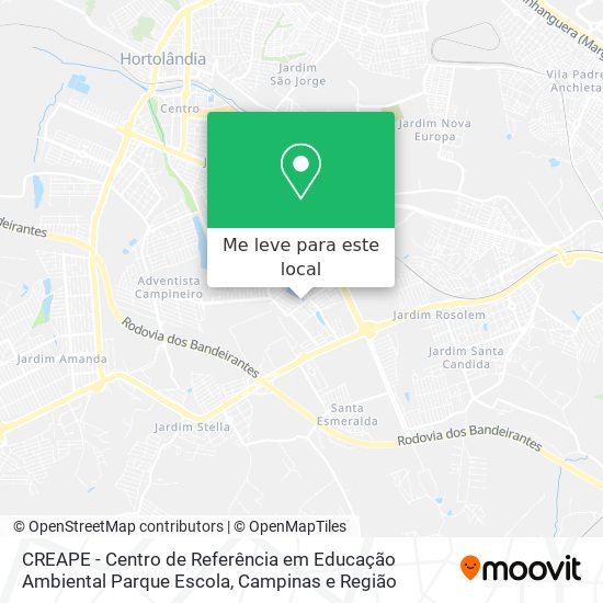 CREAPE - Centro de Referência em Educação Ambiental Parque Escola mapa