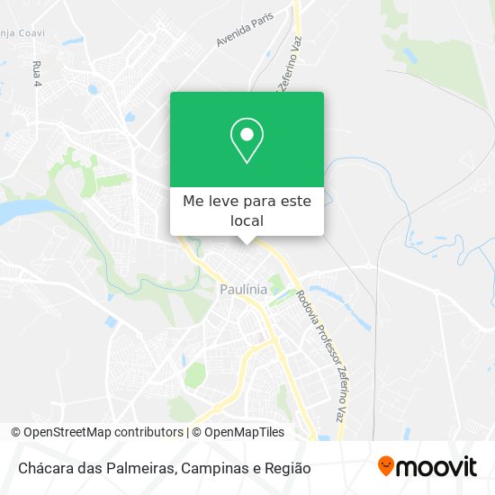 Chácara das Palmeiras mapa
