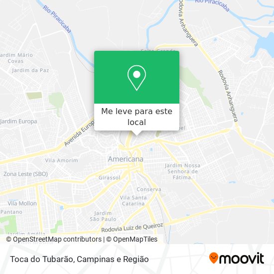 Toca do Tubarão mapa