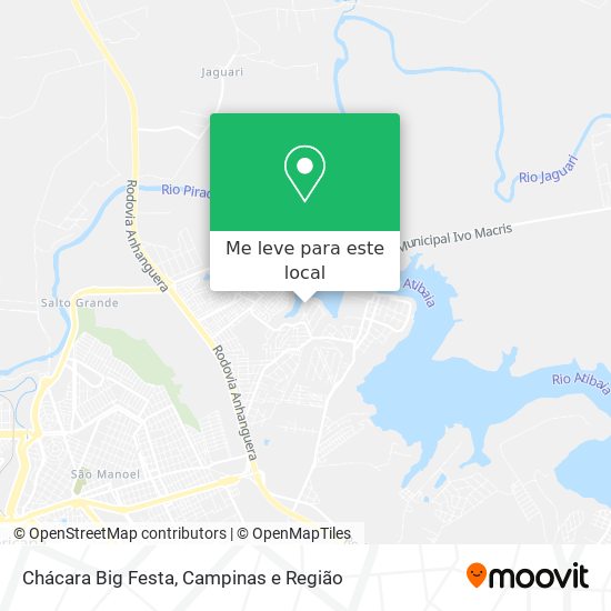 Chácara Big Festa mapa