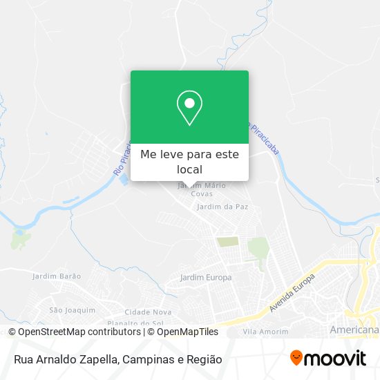 Rua Arnaldo Zapella mapa