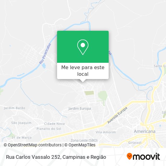 Rua Carlos Vassalo 252 mapa