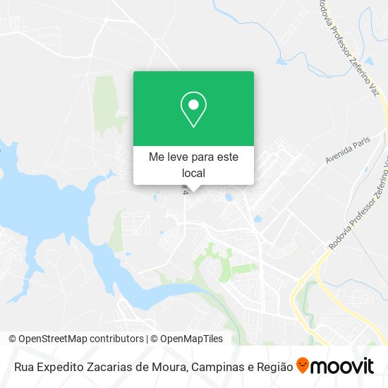 Rua Expedito Zacarias de Moura mapa