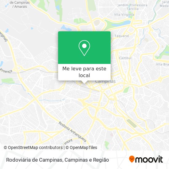 Rodoviária de Campinas mapa