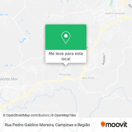 Rua Pedro Galdino Moreira mapa