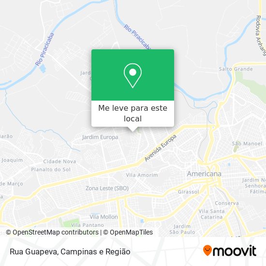 Rua Guapeva mapa
