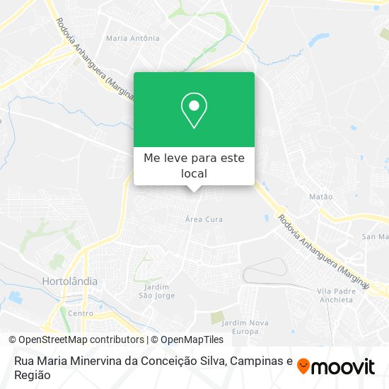 Rua Maria Minervina da Conceição Silva mapa