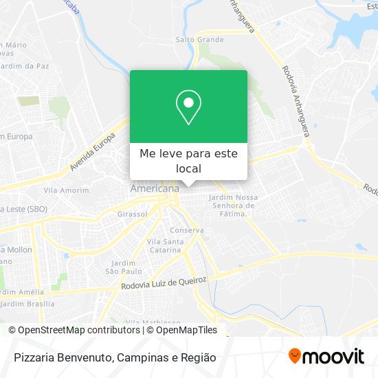 Pizzaria Benvenuto mapa