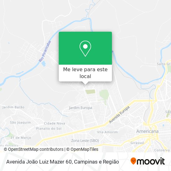 Avenida João Luiz Mazer 60 mapa