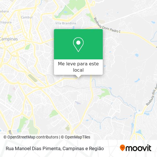 Rua Manoel Dias Pimenta mapa