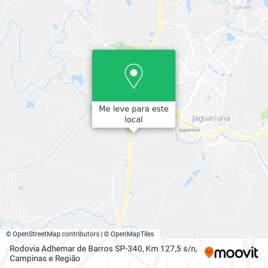 Rodovia Adhemar de Barros SP-340, Km 127,5 s / n mapa