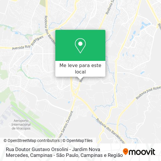 Rua Doutor Gustavo Orsolini - Jardim Nova Mercedes, Campinas - São Paulo mapa