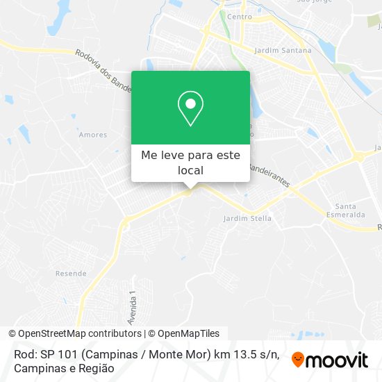 Rod: SP 101 (Campinas / Monte Mor) km 13.5 s / n mapa