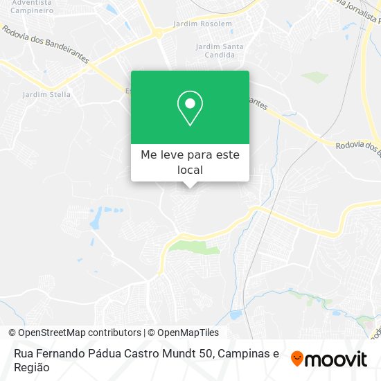 Rua Fernando Pádua Castro Mundt 50 mapa