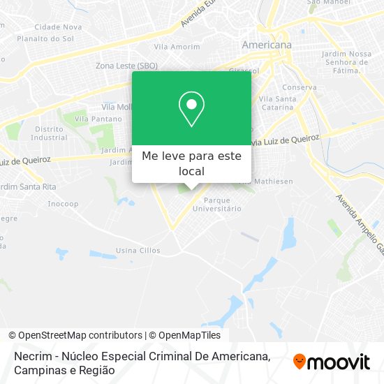 Necrim - Núcleo Especial Criminal De Americana mapa
