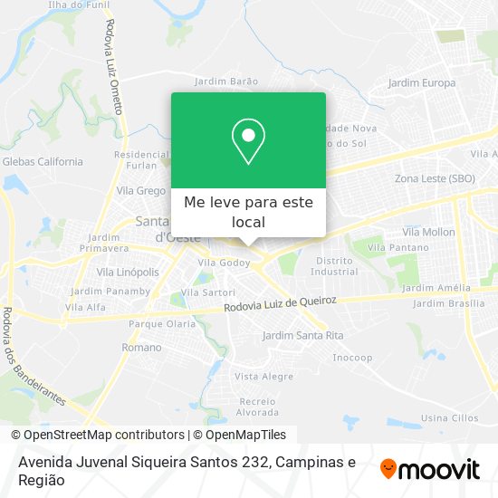 Avenida Juvenal Siqueira Santos 232 mapa