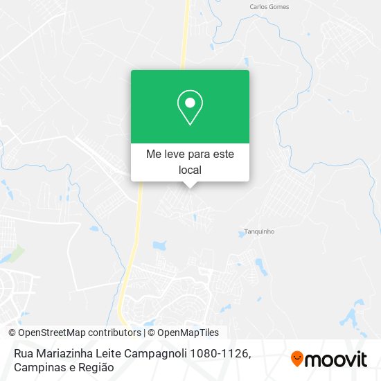Rua Mariazinha Leite Campagnoli 1080-1126 mapa