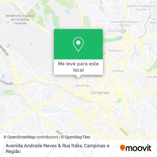 Avenida Andrade Neves & Rua Itália mapa