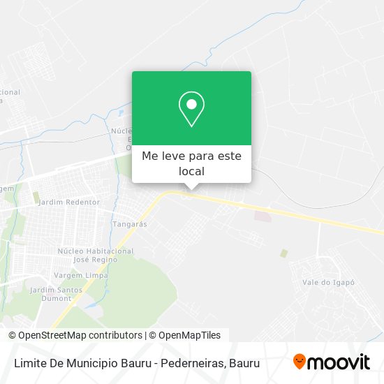 Limite De Municipio  Bauru - Pederneiras mapa