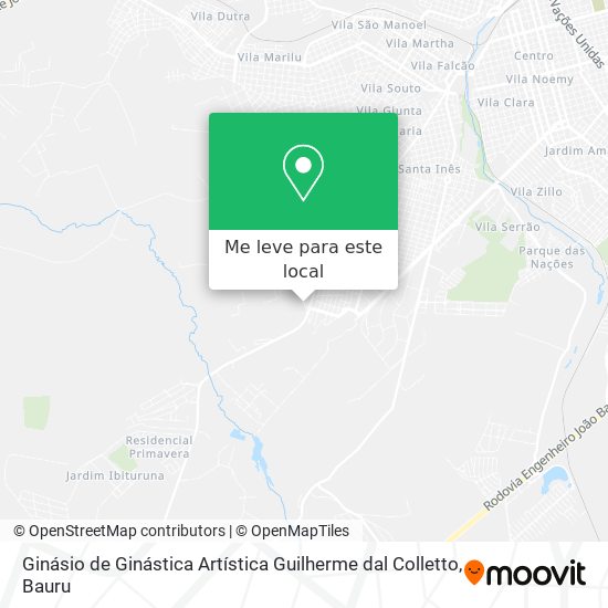 Ginásio de Ginástica Artística Guilherme dal Colletto mapa