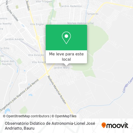 Observatório Didático de Astronomia-Lionel José Andriatto mapa