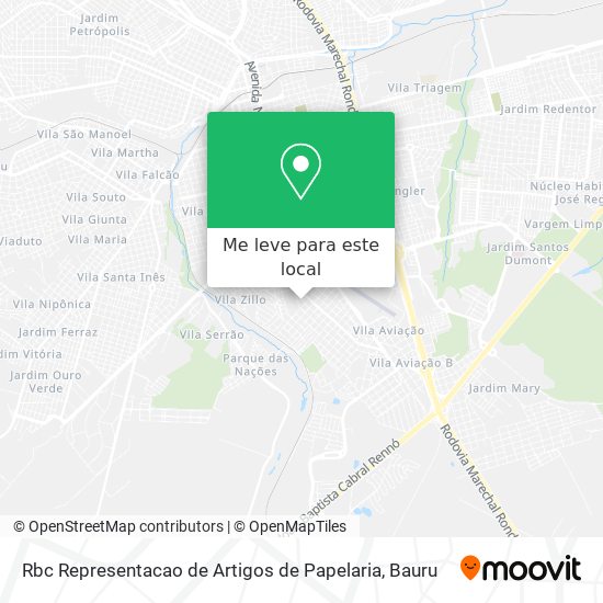 Rbc Representacao de Artigos de Papelaria mapa