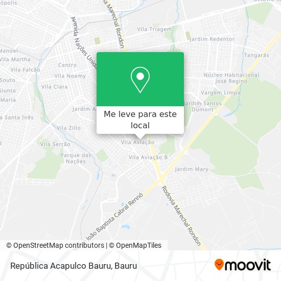 República Acapulco Bauru mapa