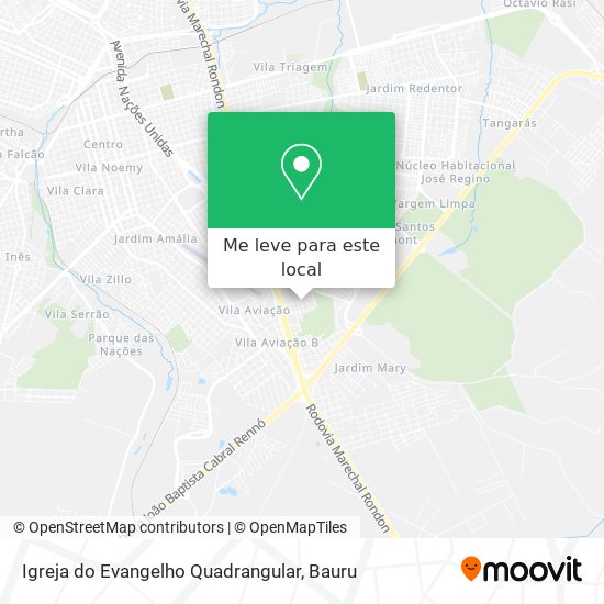 Igreja do Evangelho Quadrangular mapa