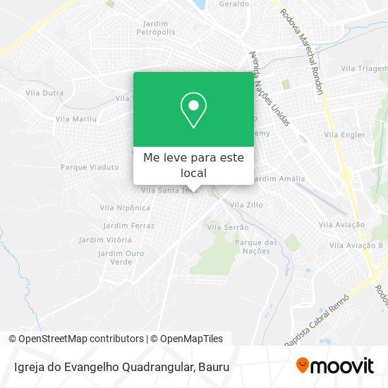 Igreja do Evangelho Quadrangular mapa