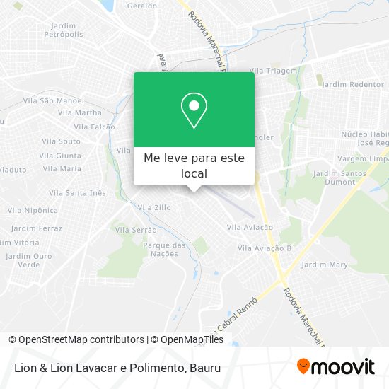 Lion & Lion Lavacar e Polimento mapa