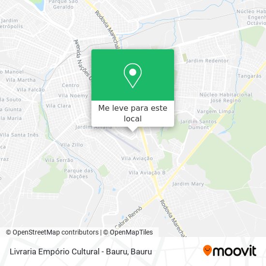 Livraria Empório Cultural - Bauru mapa