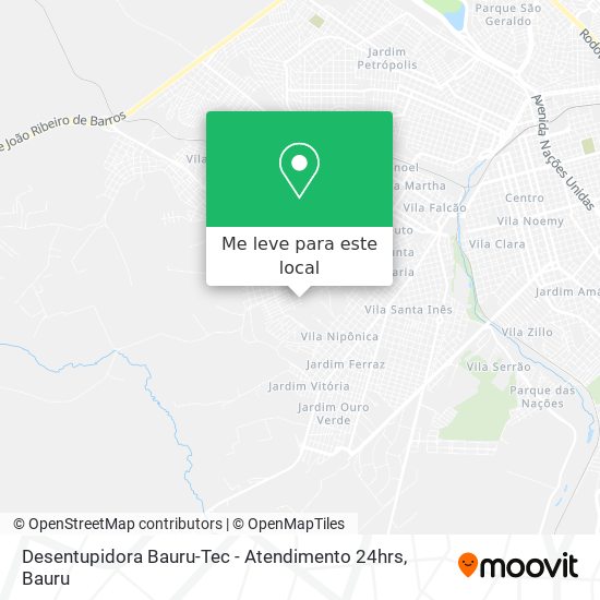 Desentupidora Bauru-Tec - Atendimento 24hrs mapa