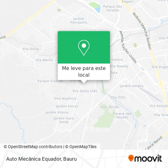 Auto Mecânica Equador mapa