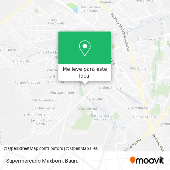 Supermercado Maxbom mapa