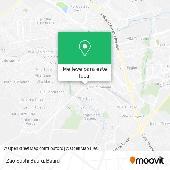 Zao Sushi Bauru mapa